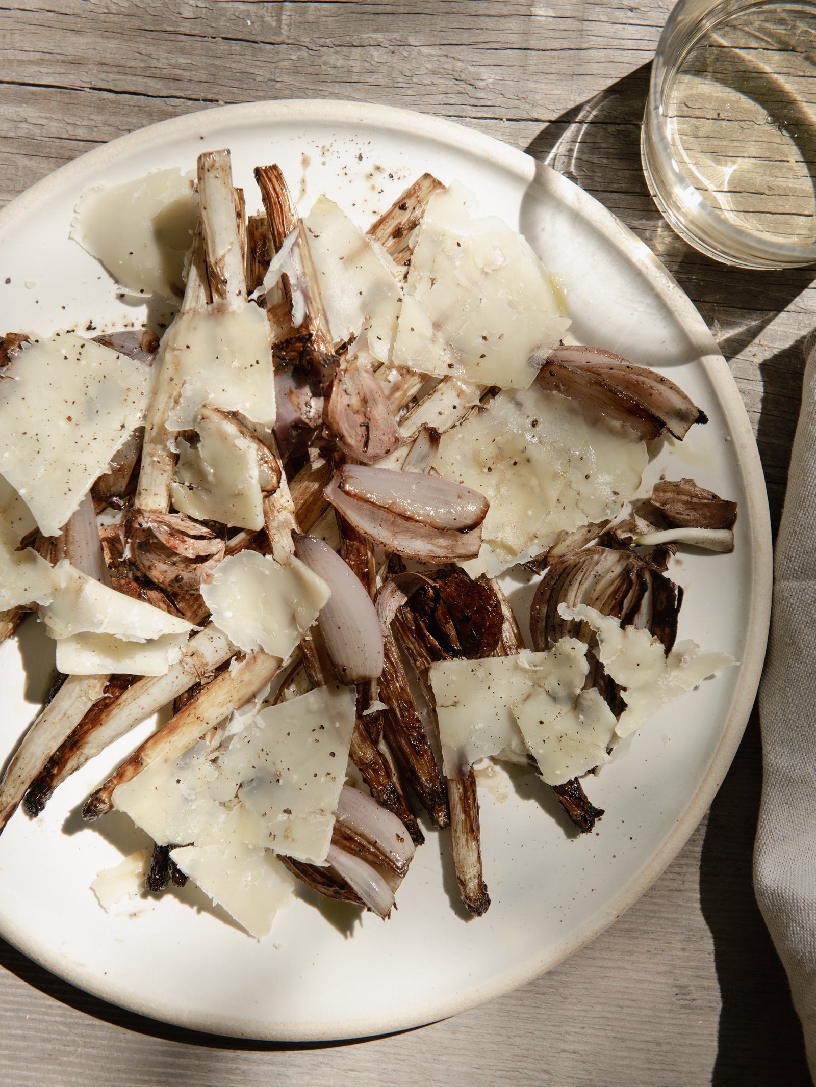 Recipe: Fire-Roasted White Asparagus with Confit Shallots