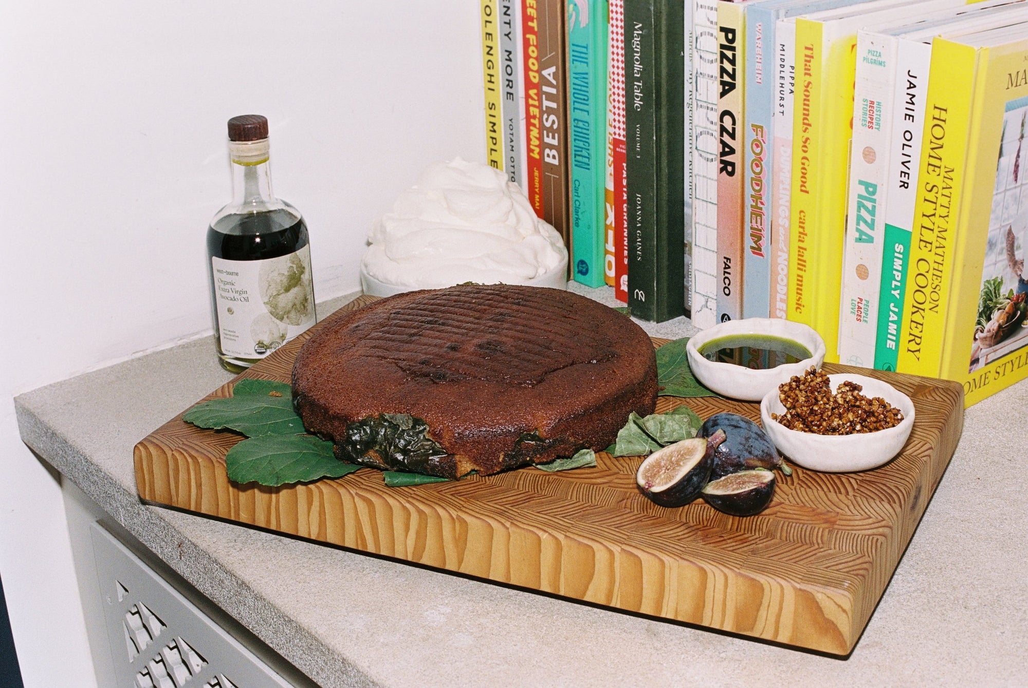 Holiday Recipe: Avocado Oil Buckwheat Cake with Roasted Figs in Tagine Donabe & Fig Leaf Oil