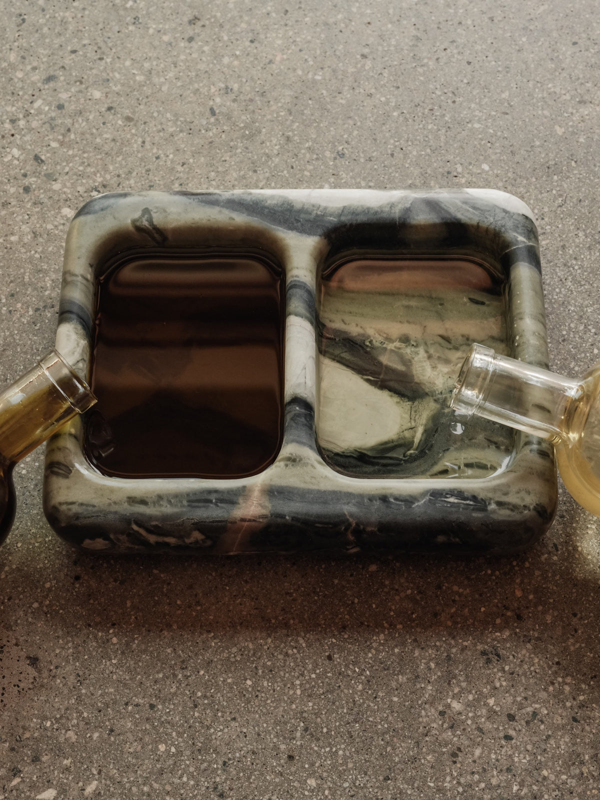 
                Avocado Oil Set with our exclusive Montana Labelle Green Verde Marble Tray