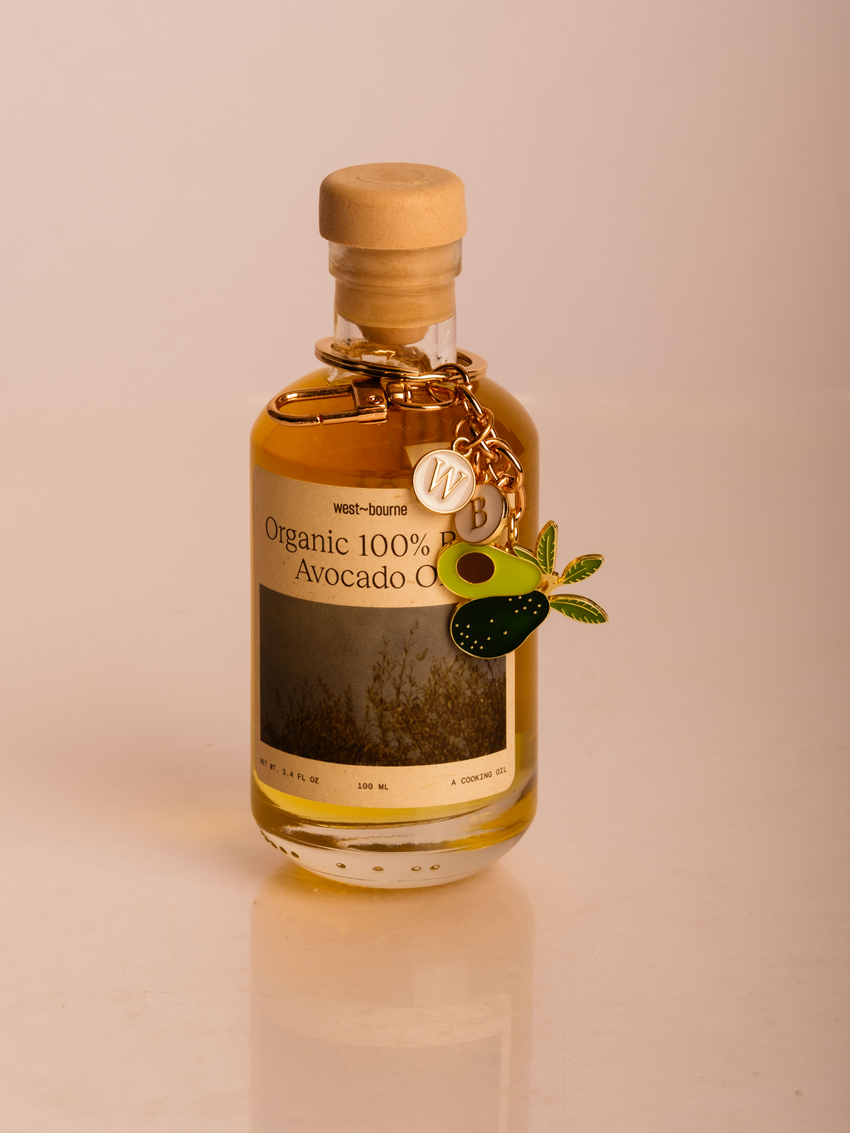 Avocado Charm Key Chain